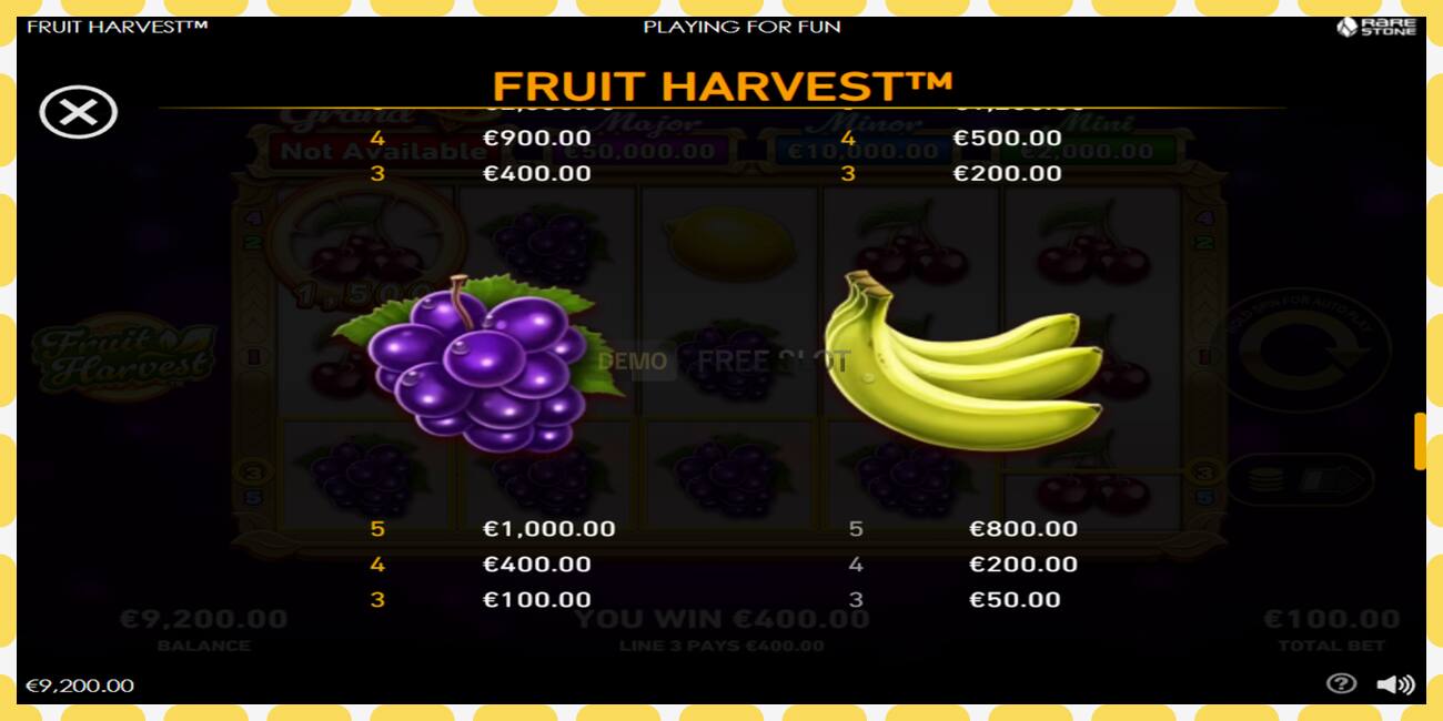 Demo slot Fruit Harvest free and without registration, picture - 1