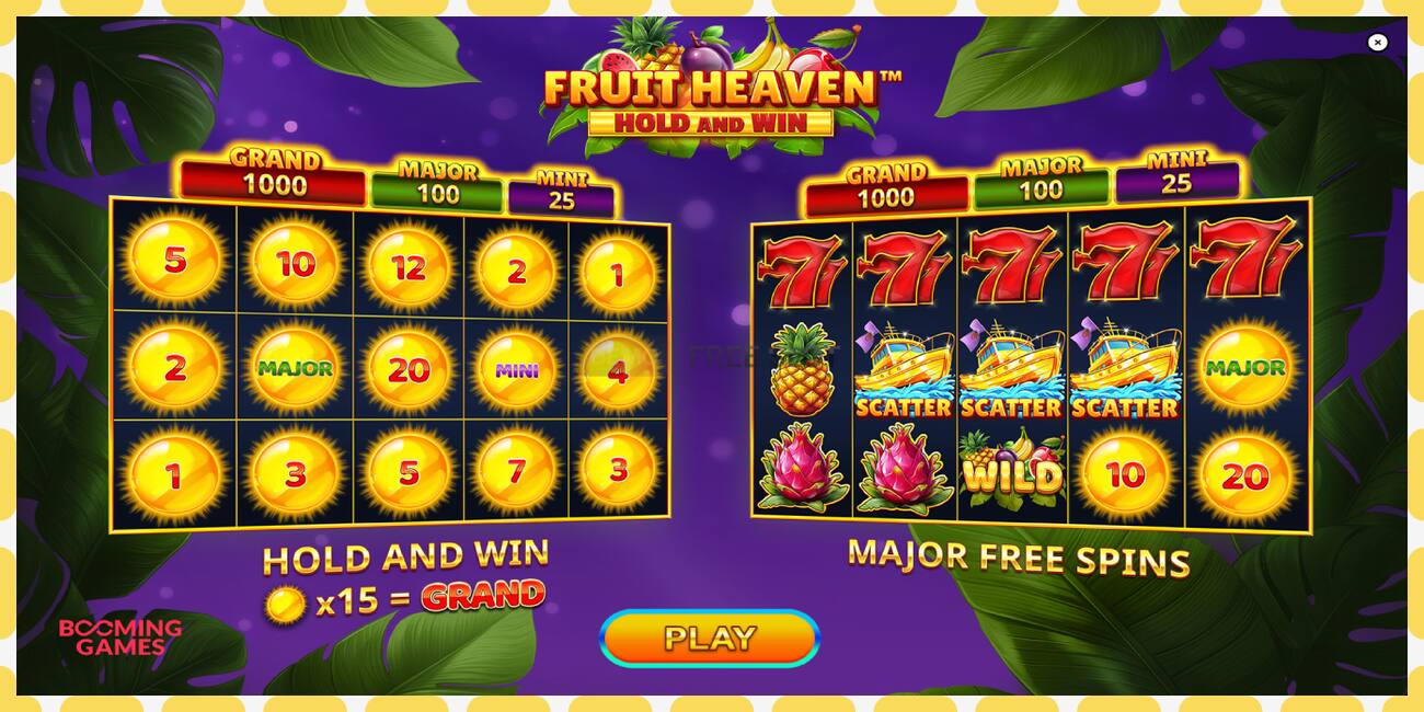 Demo-spor Fruit Heaven Hold and Win gratis og uten registrering, bilde - 1