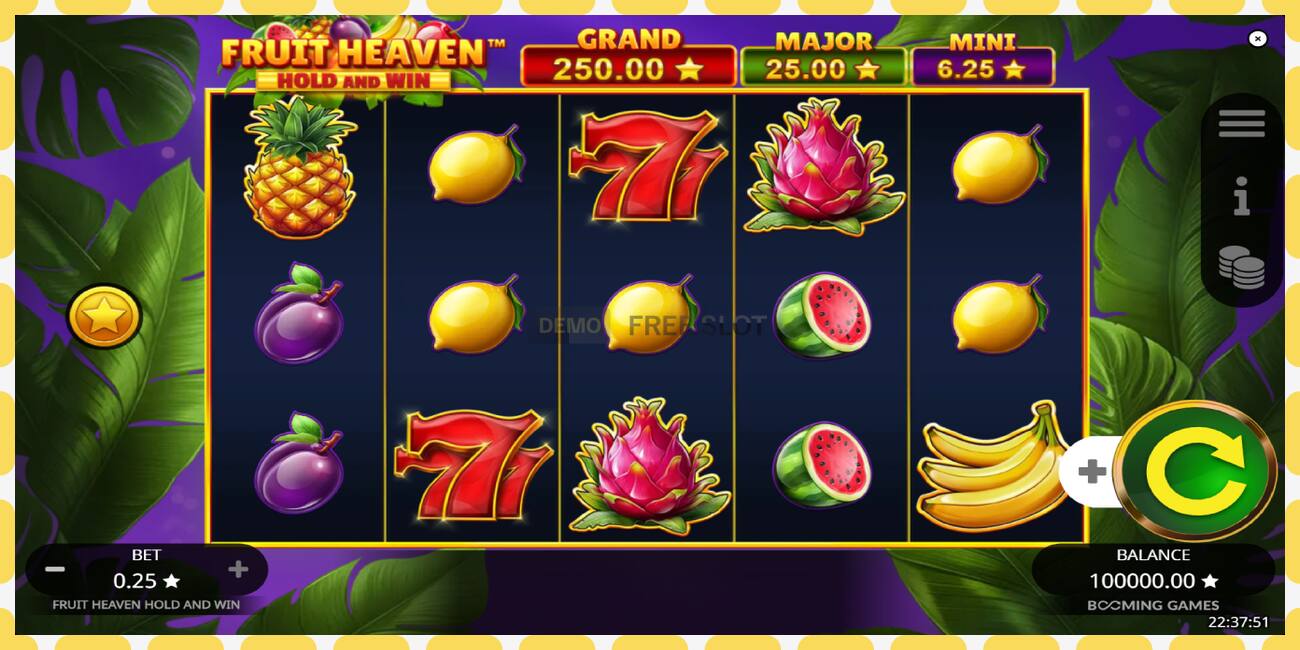 Demo-spor Fruit Heaven Hold and Win gratis og uten registrering, bilde - 1