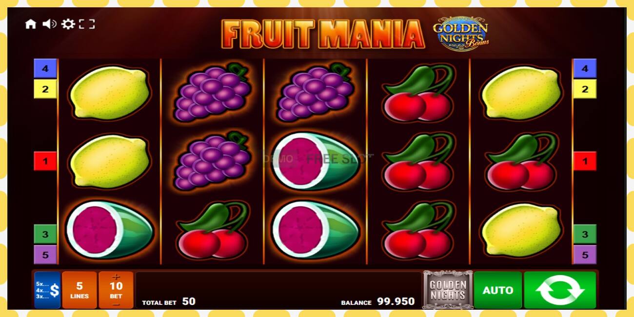 Demo slot Fruit Mania Golden Nights free and without registration, picture - 1