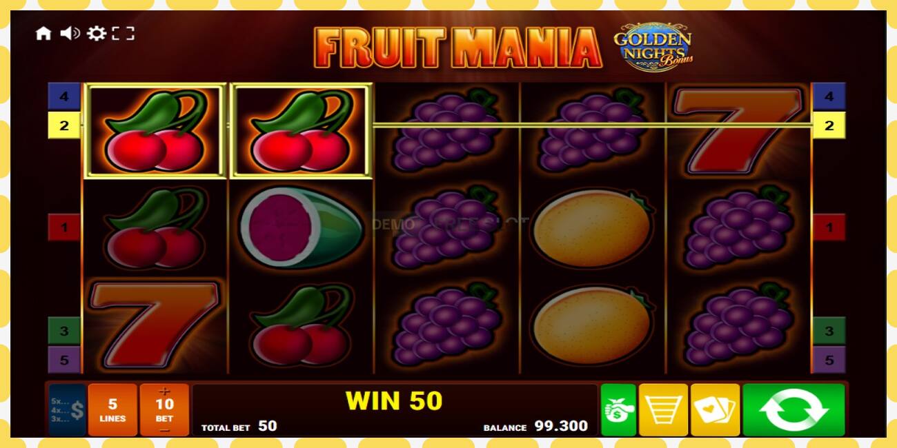 Demo slot Fruit Mania Golden Nights free and without registration, picture - 1