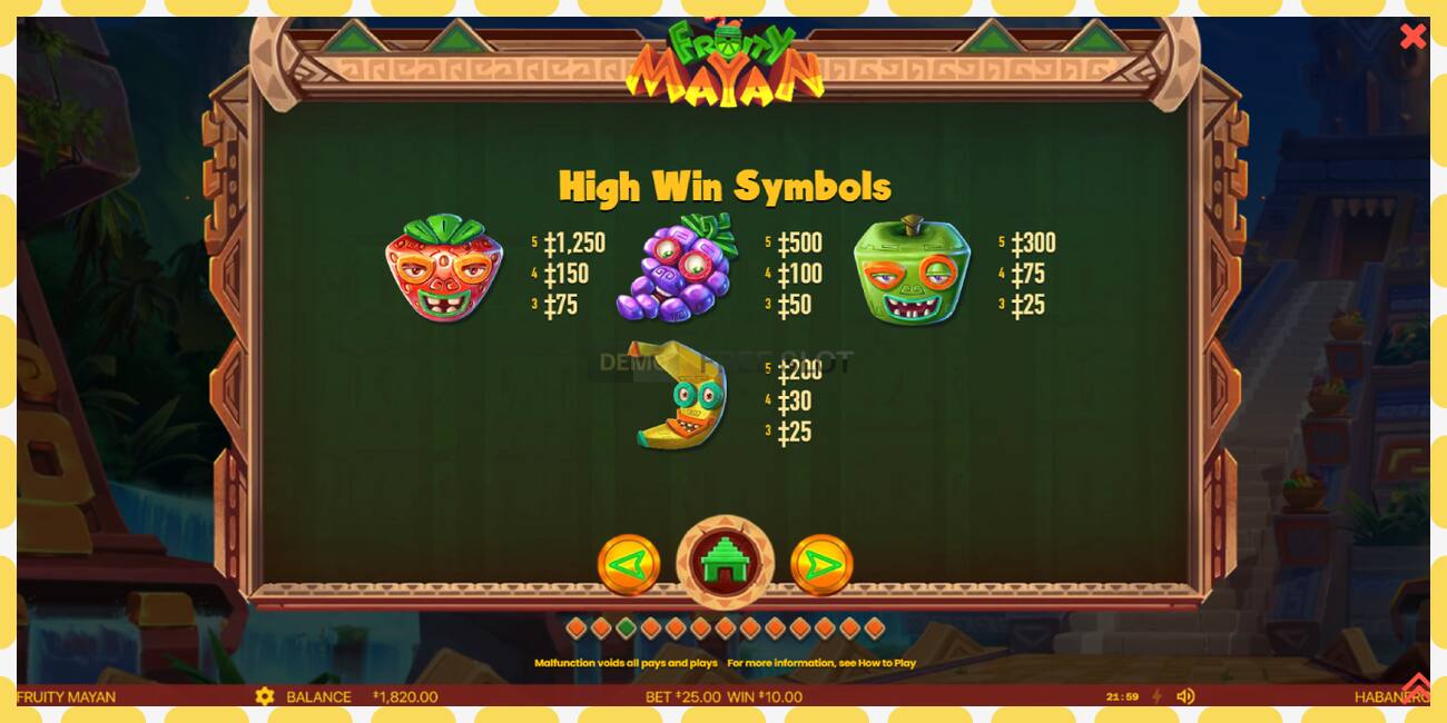 Demo slot Fruity Mayan zadarmo a bez registrácie, obrázok - 1