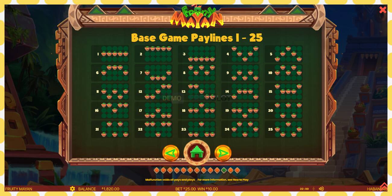 Demo slot Fruity Mayan zadarmo a bez registrácie, obrázok - 1