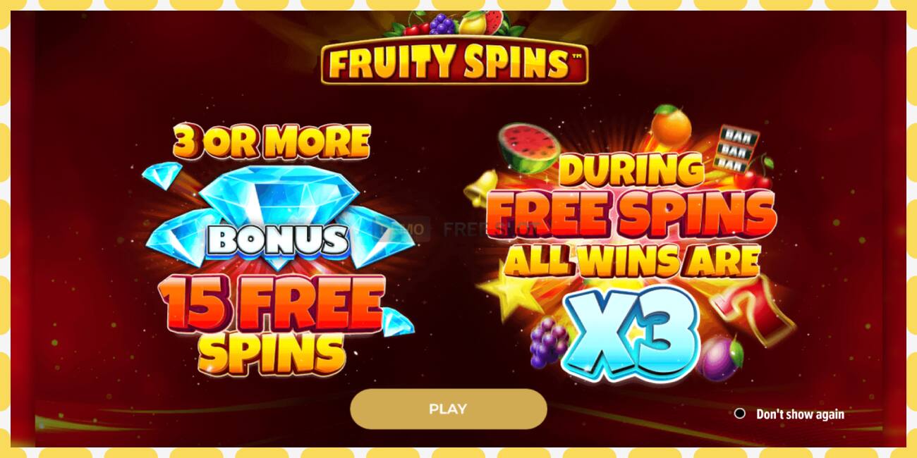 Demo-spor Fruity Spins gratis og uten registrering, bilde - 1