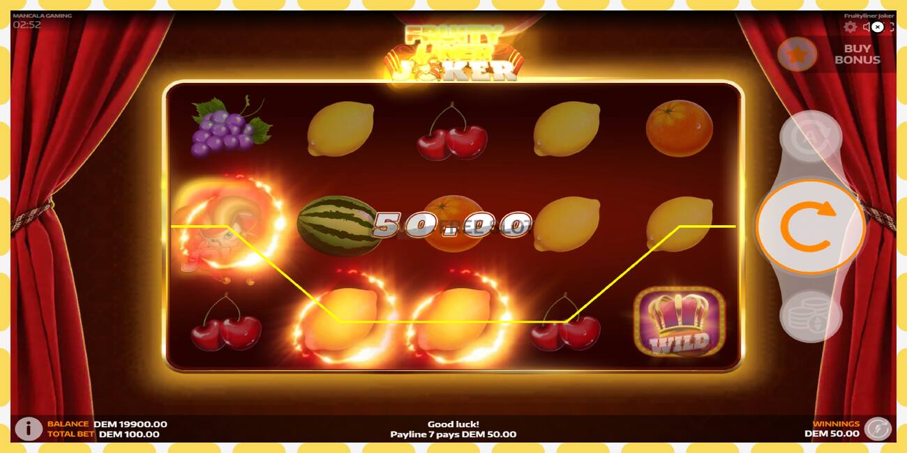 Demo slot Fruityliner Joker free and without registration, picture - 1