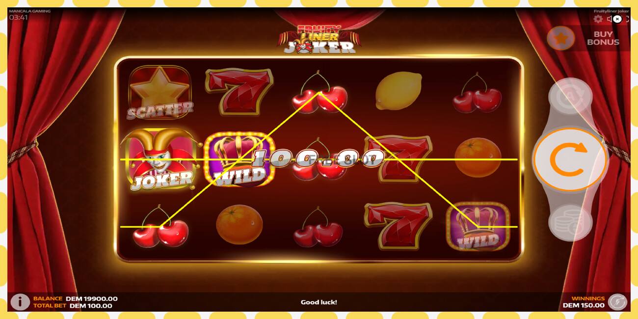 Demo slot Fruityliner Joker free and without registration, picture - 1