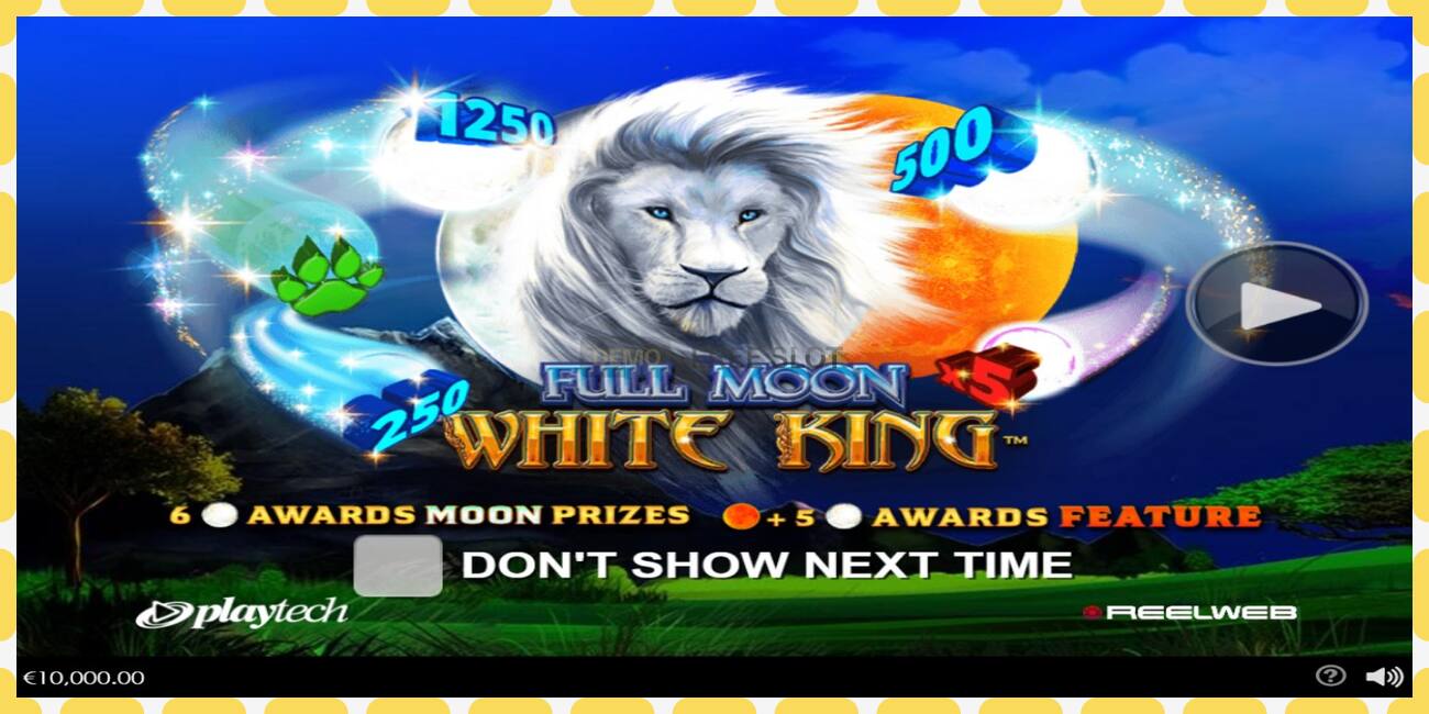 Slot dimostrativo Full Moon: White King gratuito e senza registrazione, immagine - 1