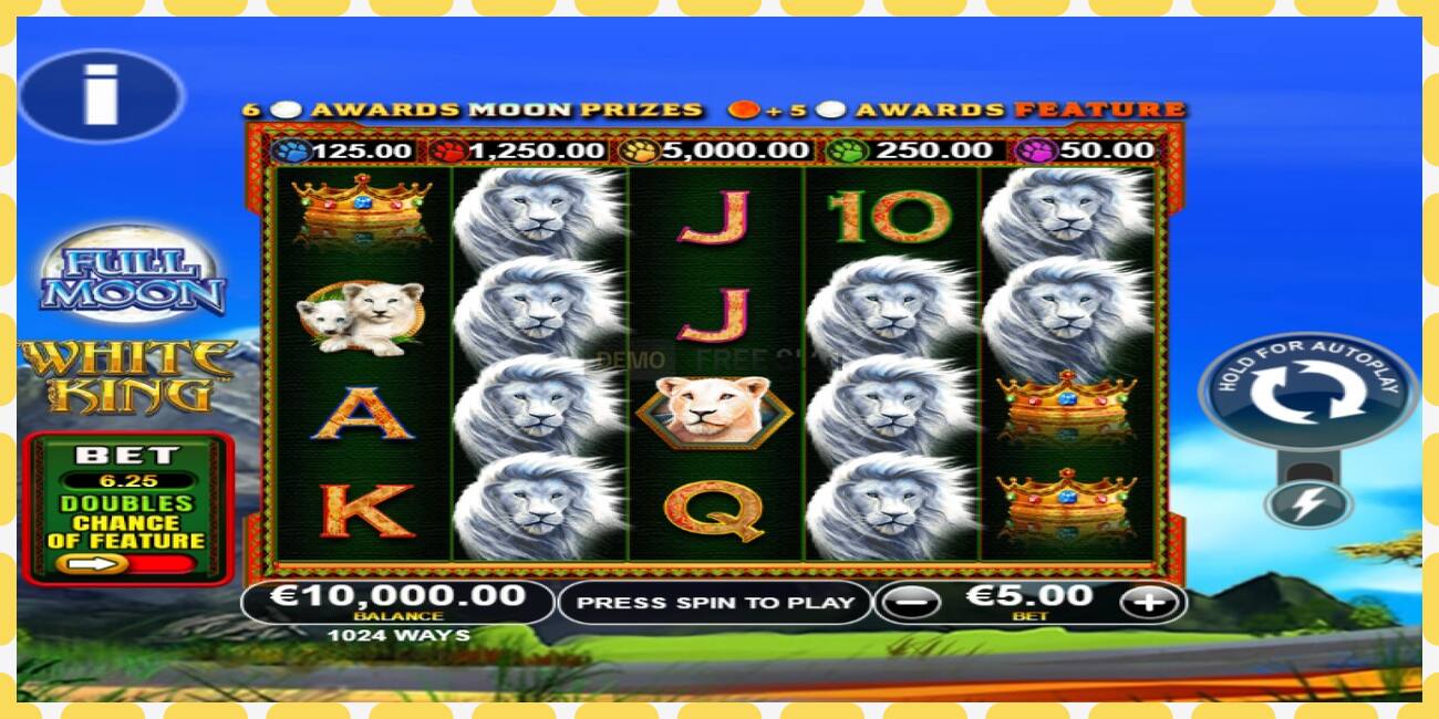 Demo slot Full Moon: White King PowerPlay Jackpot නොමිලේ සහ ලියාපදිංචියකින් තොරව, පින්තූරය - 1