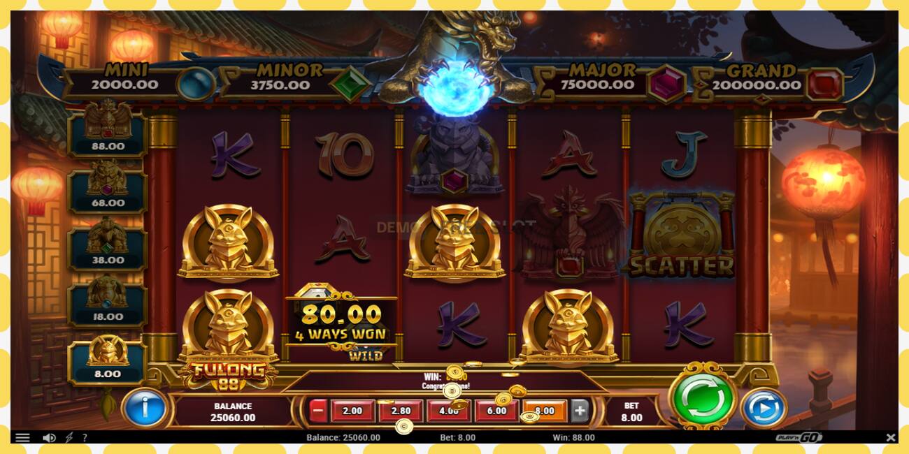 Demo slot Fulong 88 free and without registration, picture - 1