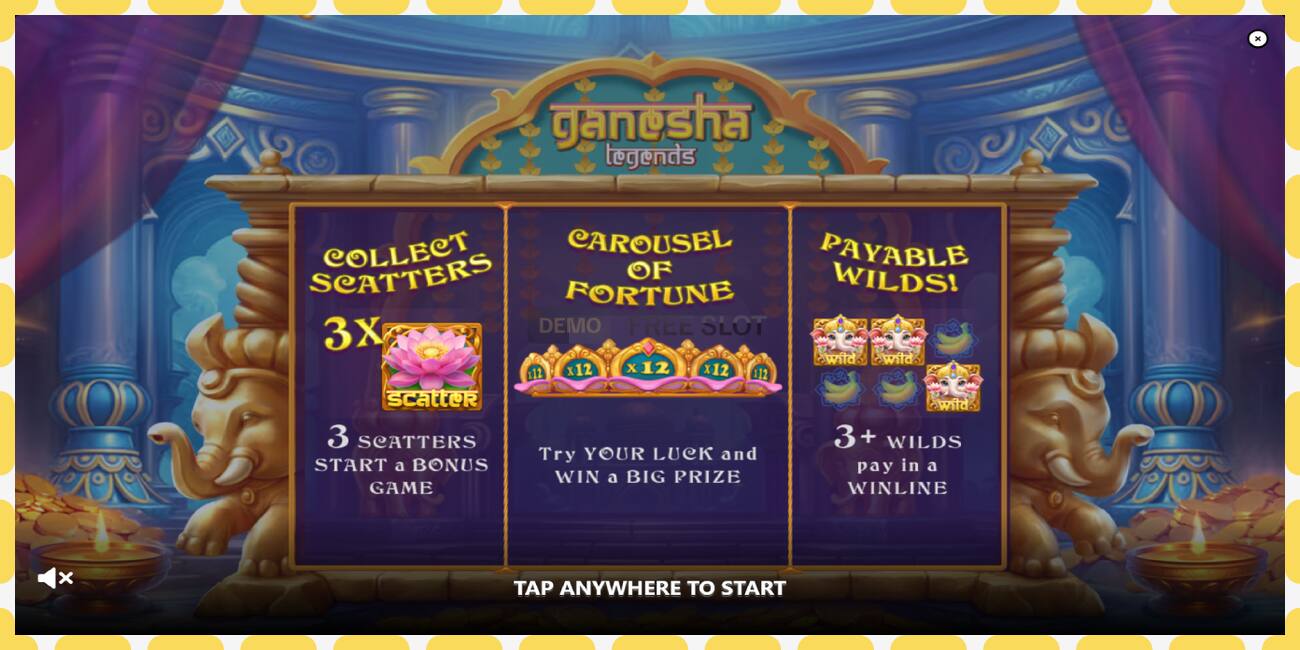 Demo slot Ganesha Legends නොමිලේ සහ ලියාපදිංචියකින් තොරව, පින්තූරය - 1