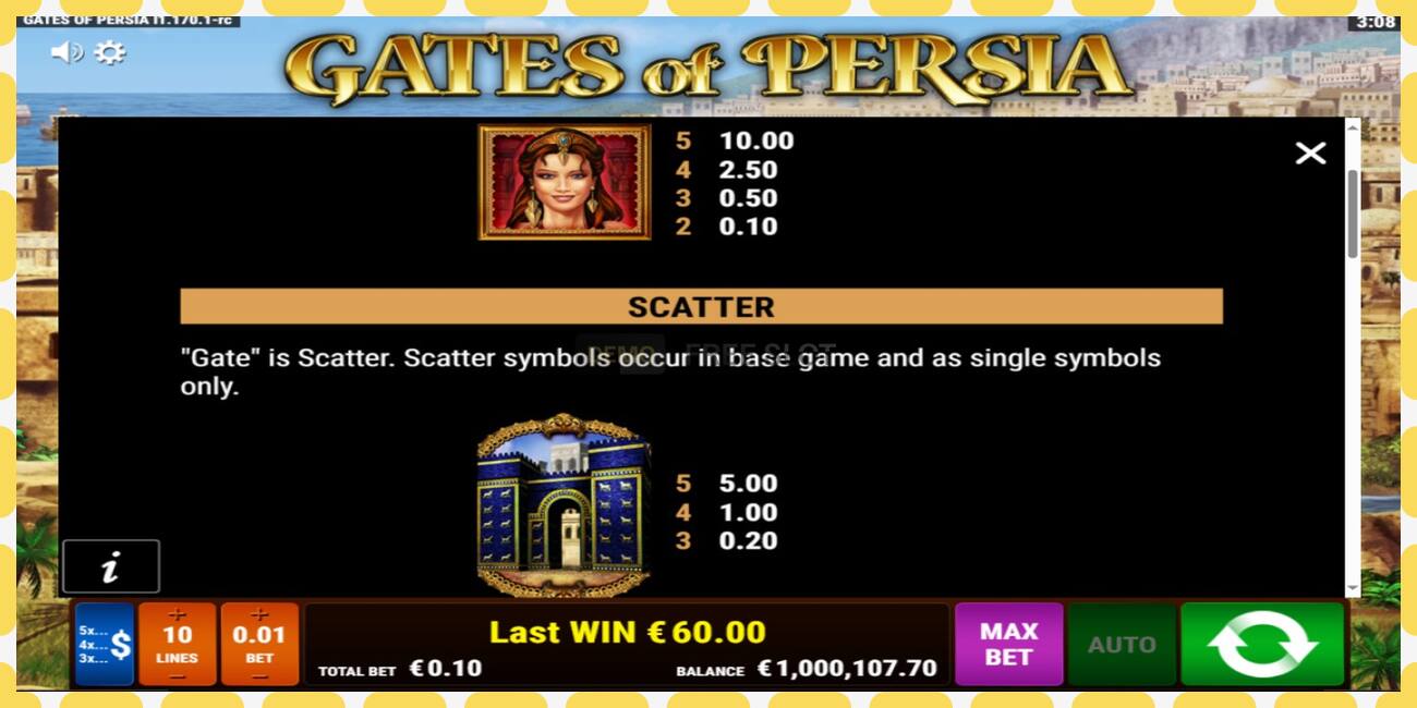 Demo slot Gates of Persia free and without registration, picture - 1