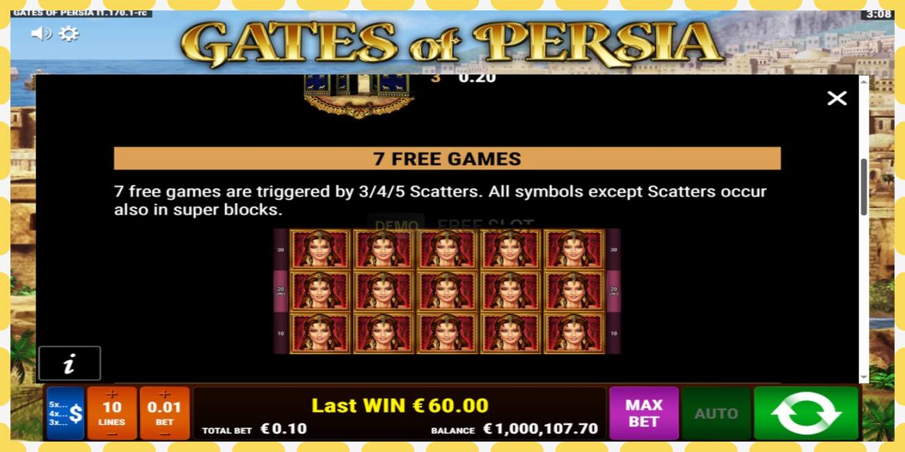 Demo slot Gates of Persia free and without registration, picture - 1