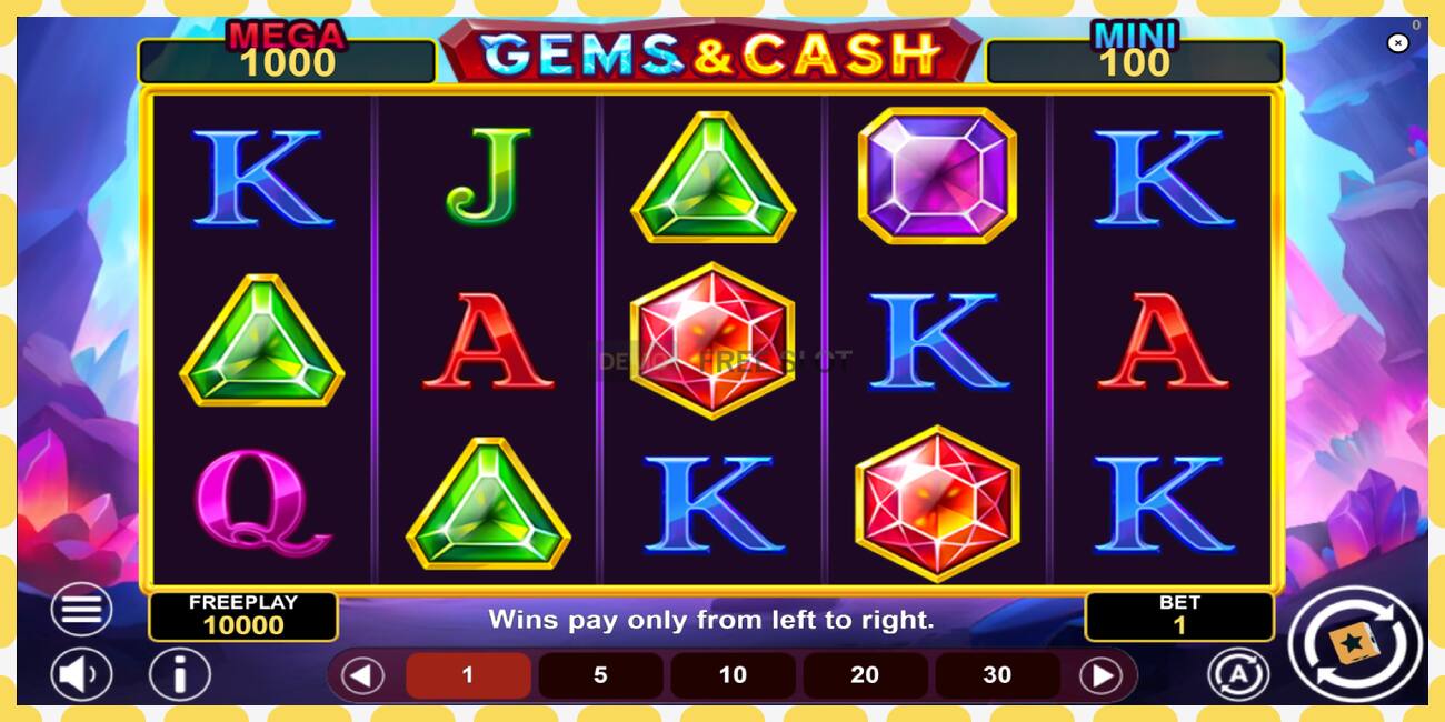 演示老虎机 Gems & Cash 免费且无需注册, 图片 - 1