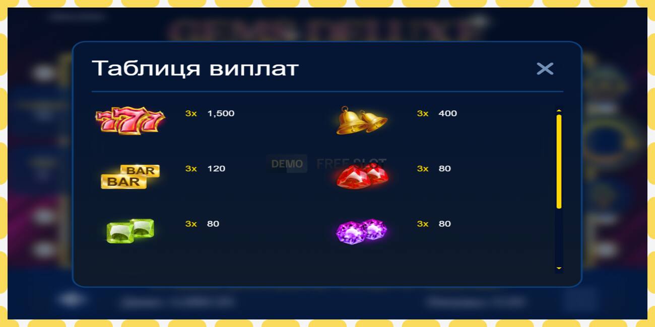 Demo slot Gems Deluxe free and without registration, picture - 1