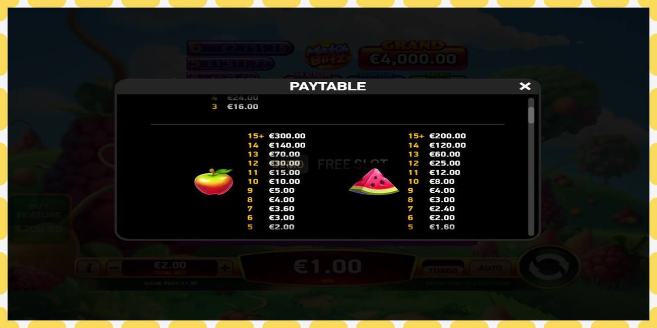 Demo slot Giga Match Fruits free and without registration, picture - 1