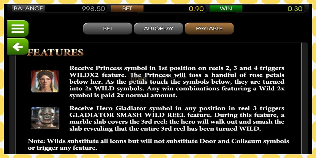Demo slot Gladiator free and without registration, picture - 1