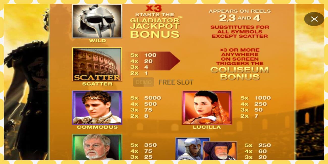 Demo slot Gladiator Jackpot free and without registration, picture - 1