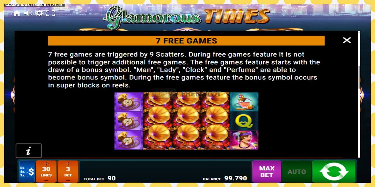 Demo slot Glamorous Times free and without registration, picture - 1