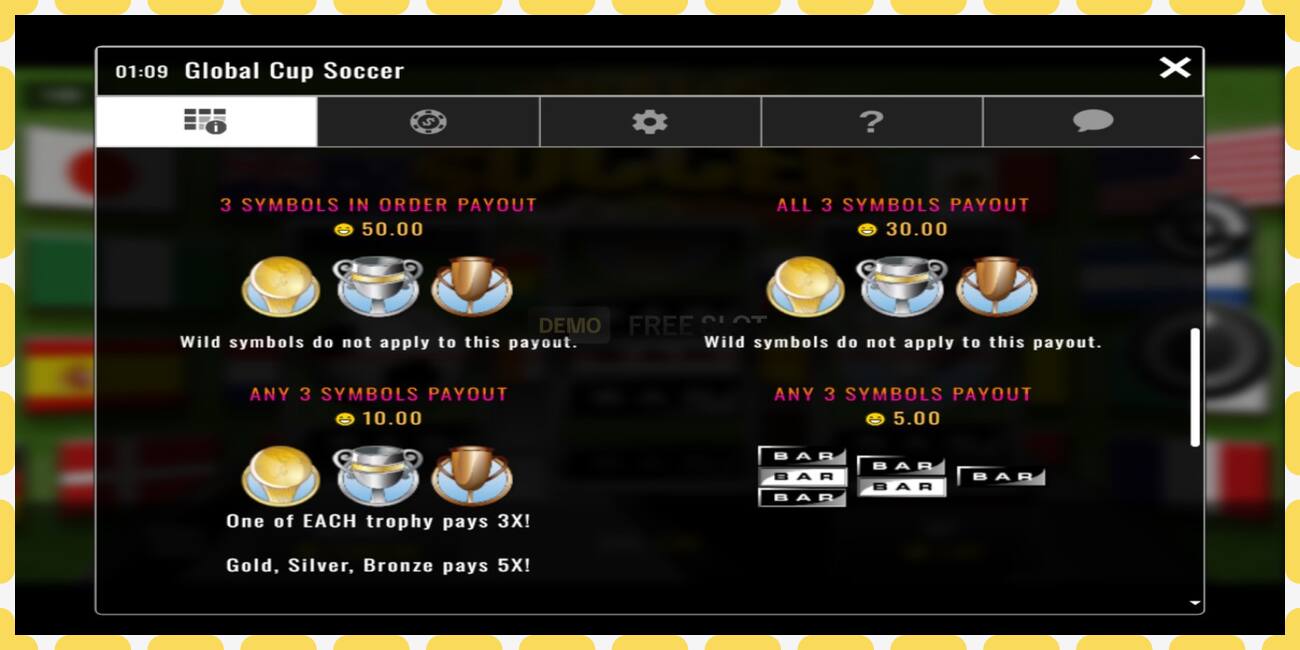 Demo slot Global Cup Soccer free and without registration, picture - 1