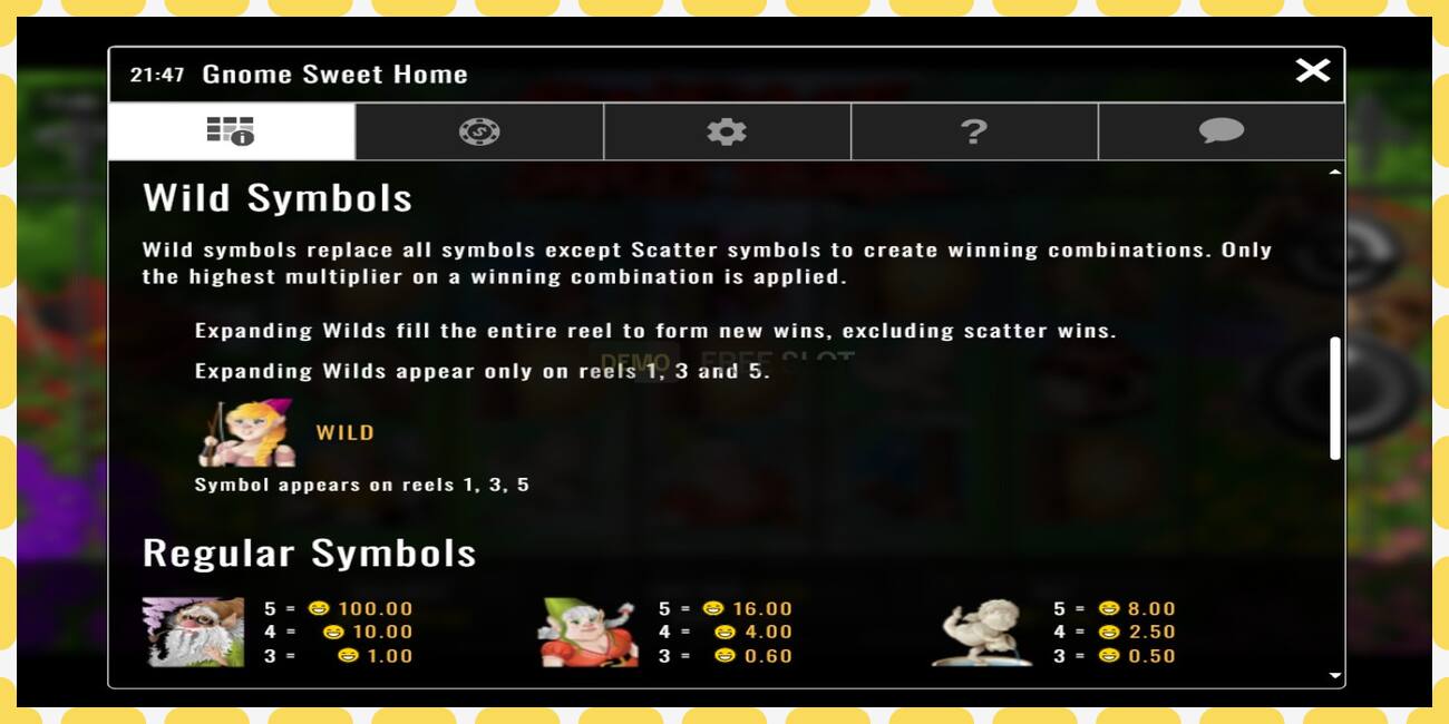 Demo slots Gnome Sweet Home bezmaksas un bez reģistrācijas, attēlu - 1