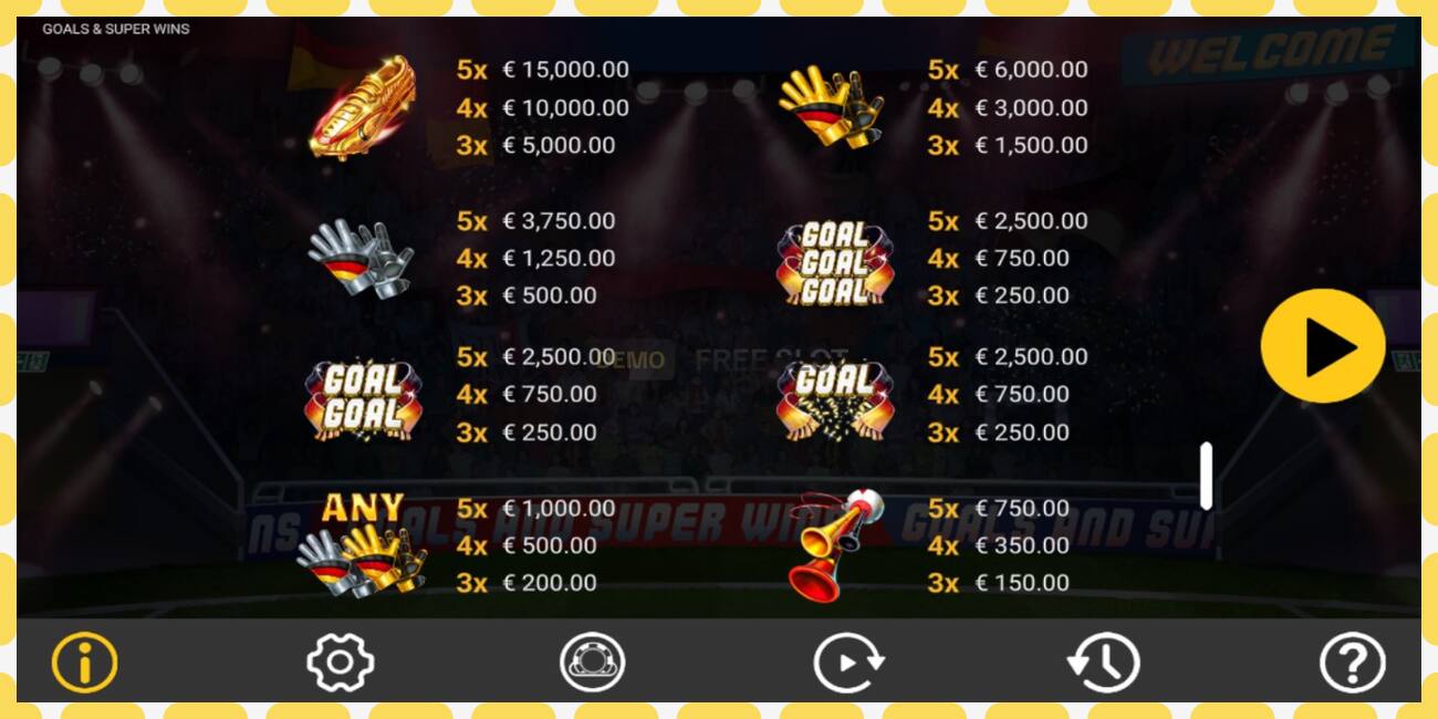 Slot demo Goals & Super Wins gratuit și fără înregistrare, imagine - 1