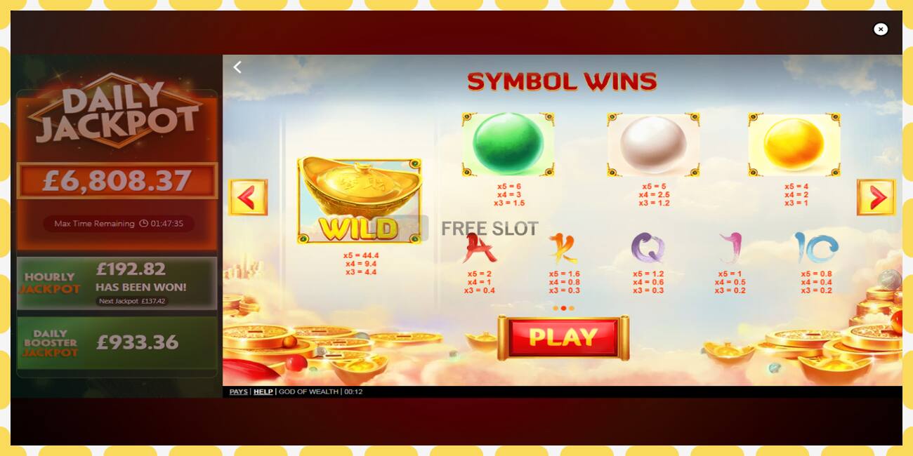 Demo slot God of Wealth free and without registration, picture - 1