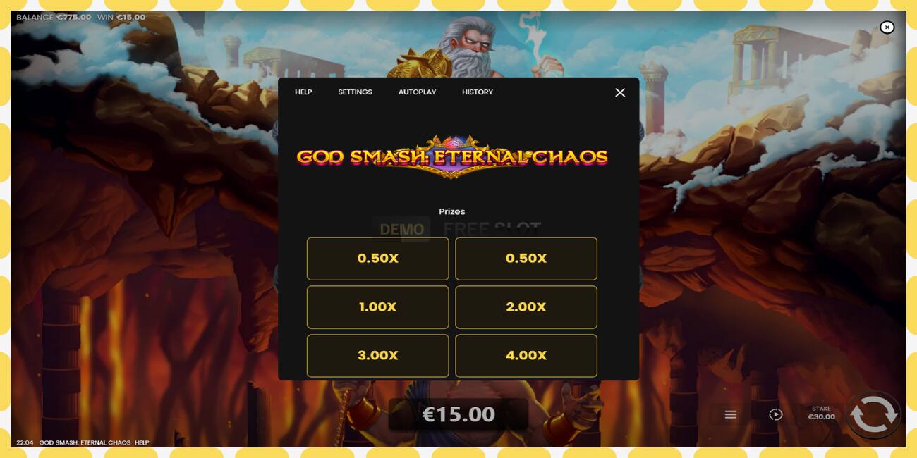 Demo slot God Smash: Eternal Chaos free and without registration, picture - 1