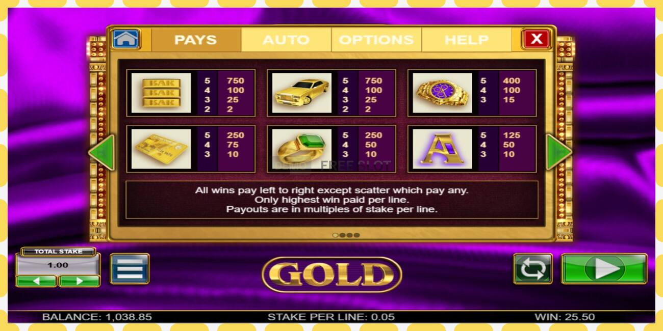 Demo slot Gold free and without registration, picture - 1