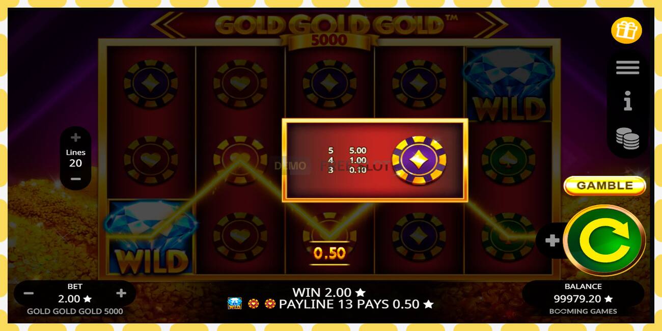 Slot demo Gold Gold Gold 5000 gratuit și fără înregistrare, imagine - 1