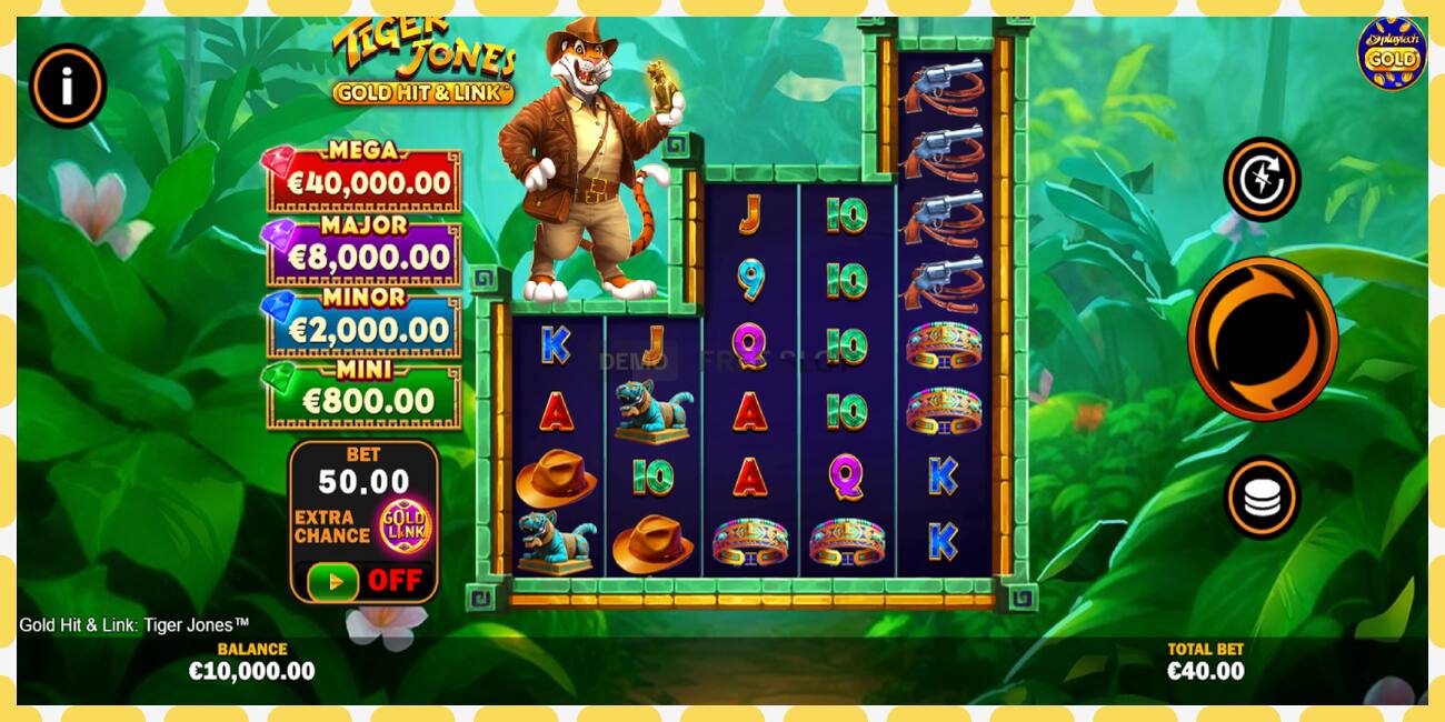 Demo slot Gold Hit & Link: Tiger Jones free and without registration, picture - 1