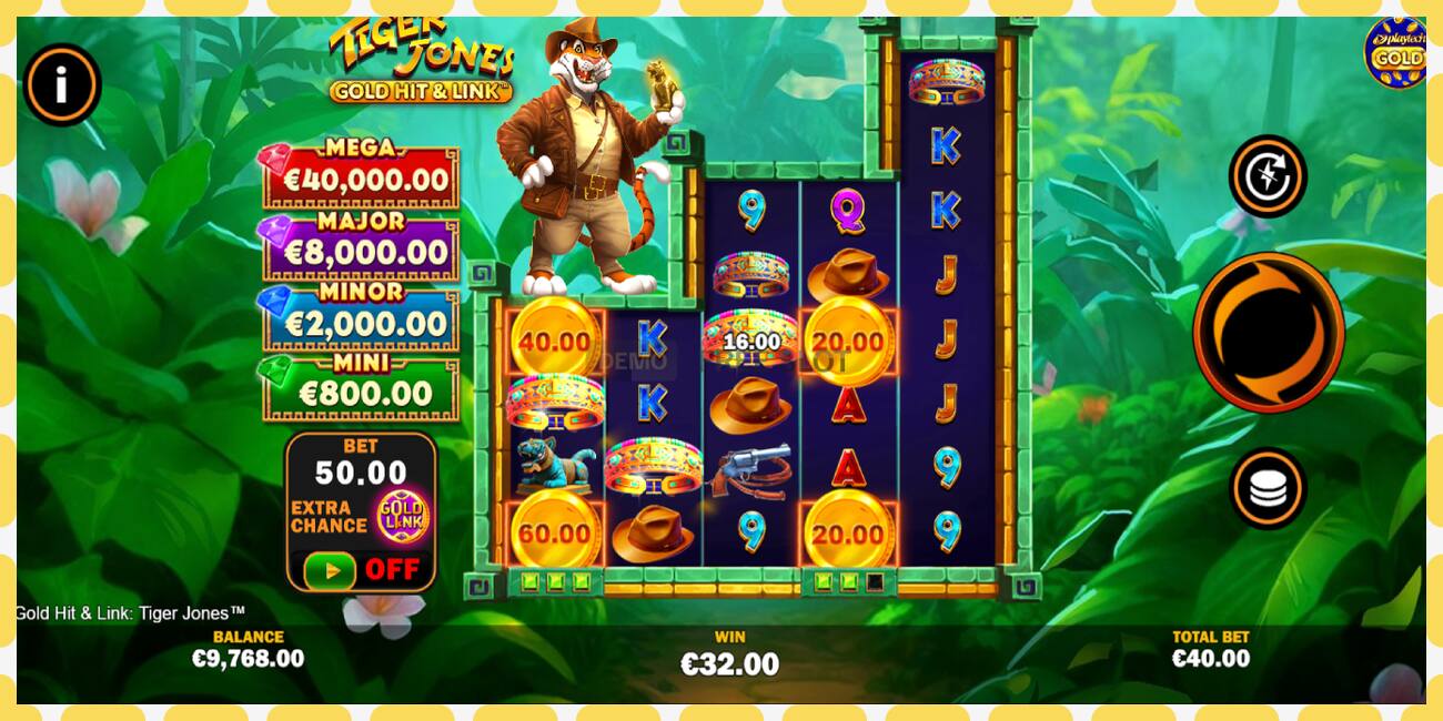 Demo slot Gold Hit & Link: Tiger Jones free and without registration, picture - 1