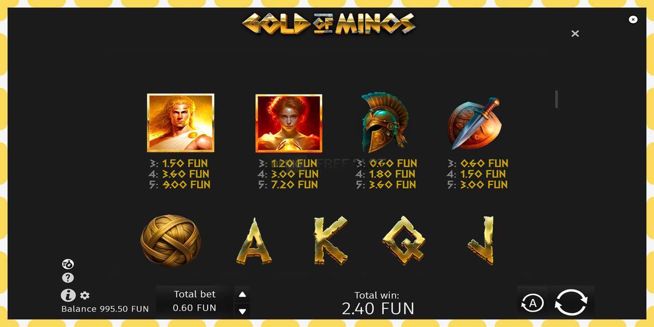 Demo slot Gold of Minos free and without registration, picture - 1