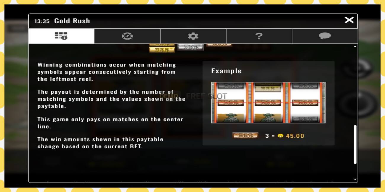 Demo slot Gold Rush free and without registration, picture - 1