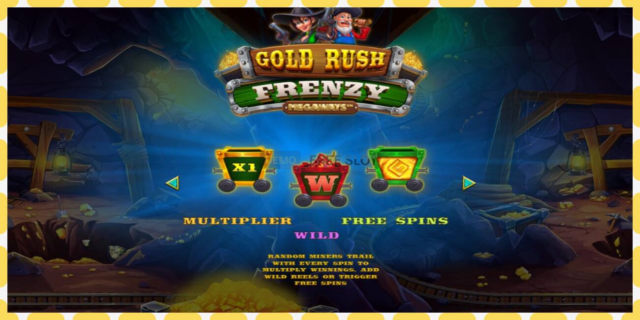 Демо слот Gold Rush Frenzy Megaways бекер жана каттоосуз, сүрөт - 1