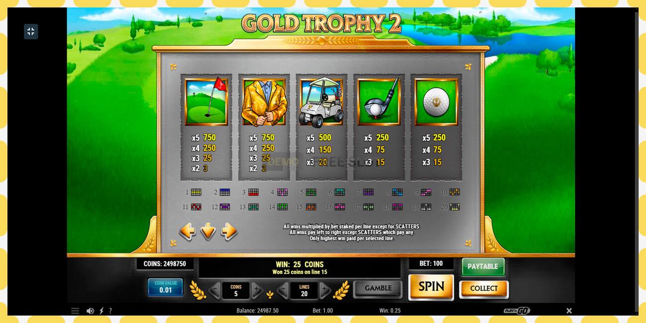 Demo slot Gold Trophy 2 free and without registration, picture - 1