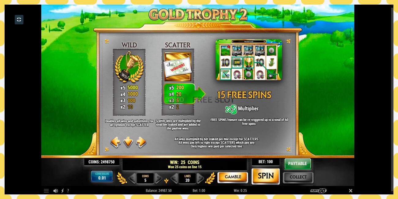 Demo slot Gold Trophy 2 free and without registration, picture - 1