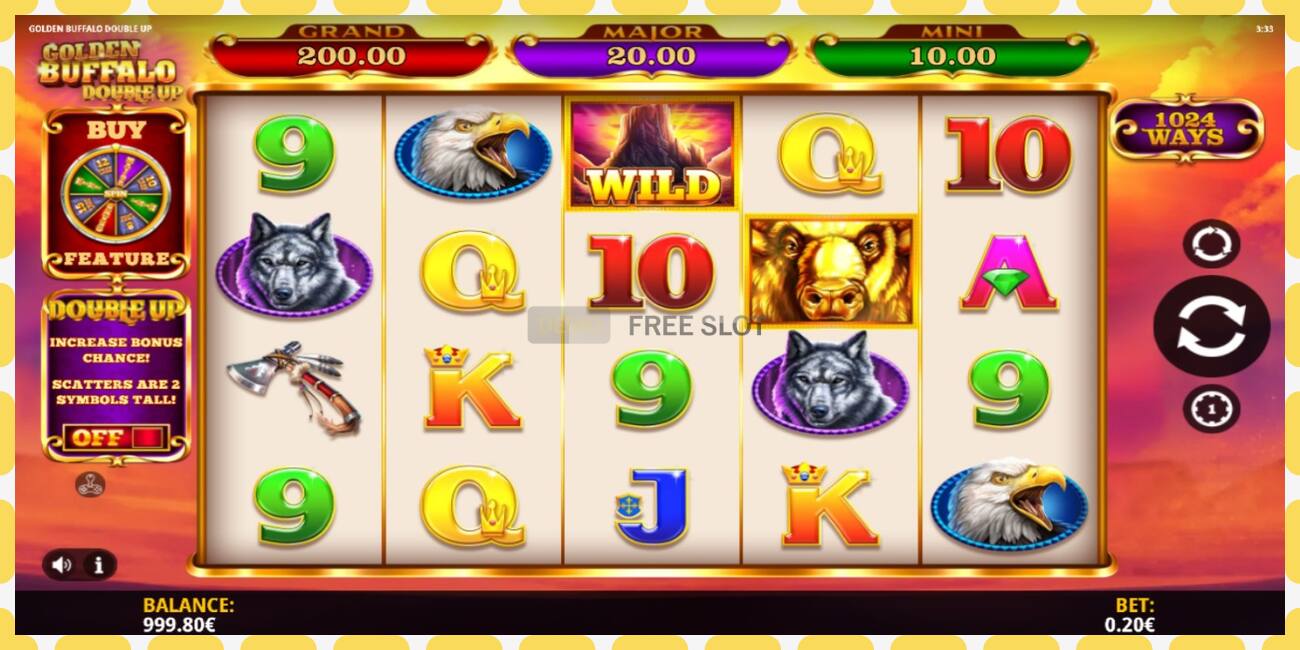 Demo slot Golden Buffalo Double Up free and without registration, picture - 1