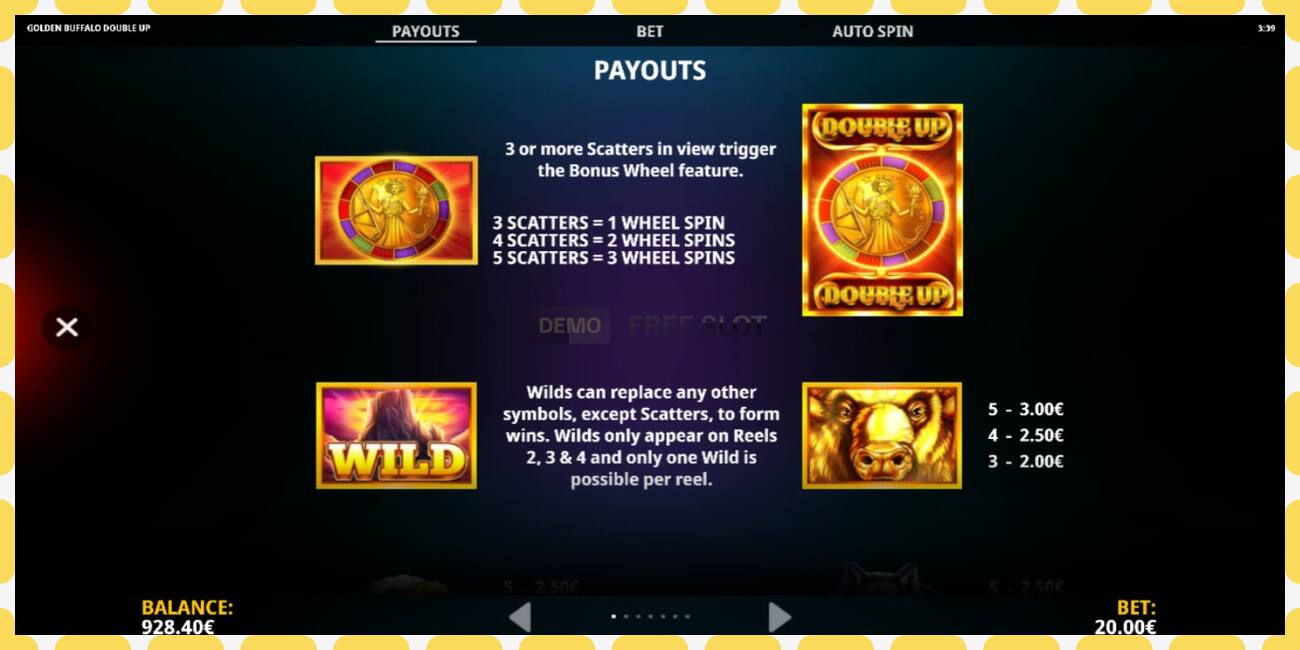 Demo slot Golden Buffalo Double Up free and without registration, picture - 1