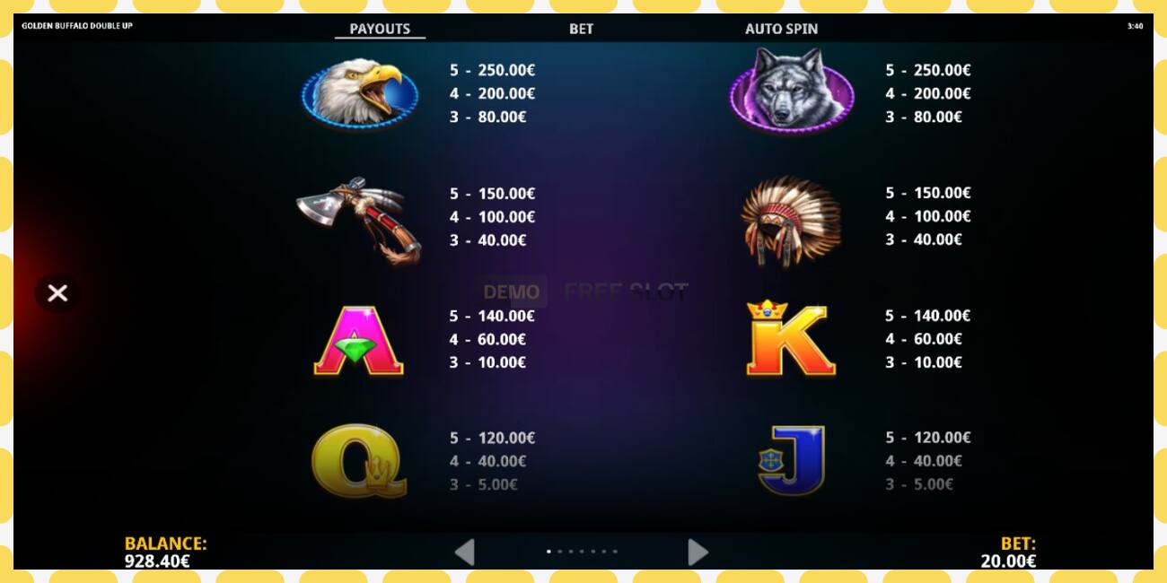 Demo slot Golden Buffalo Double Up free and without registration, picture - 1