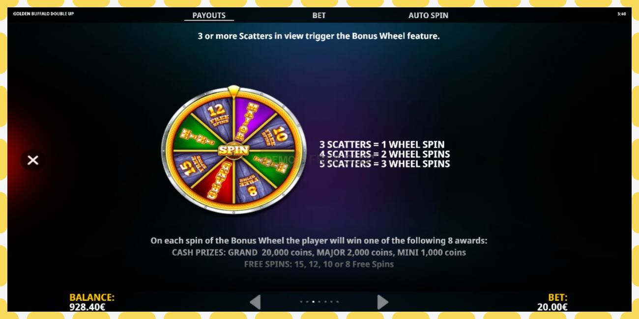 Demo slot Golden Buffalo Double Up free and without registration, picture - 1