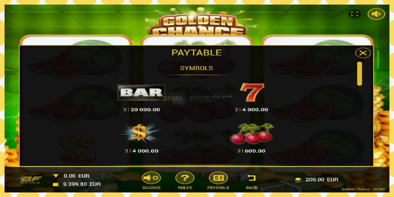 Demo slot Golden Chance free and without registration, picture - 1