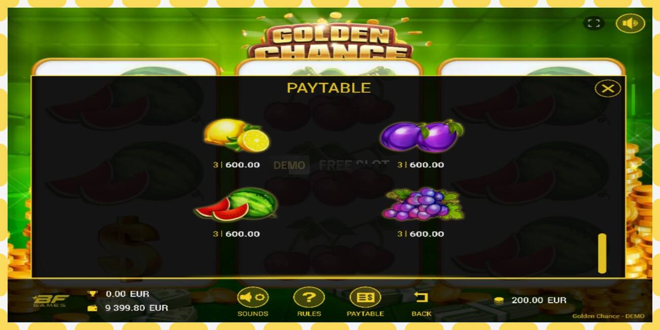 Demo slot Golden Chance free and without registration, picture - 1