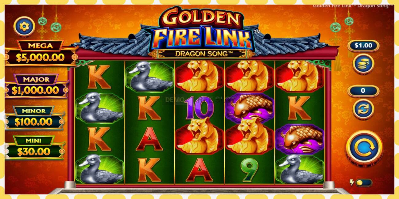 டெமோ ஸ்லாட் Golden Fire Link Dragon Song இலவச மற்றும் பதிவு இல்லாமல், படம் - 1