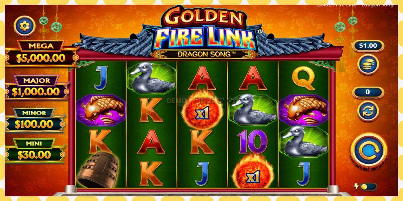 டெமோ ஸ்லாட் Golden Fire Link Dragon Song இலவச மற்றும் பதிவு இல்லாமல், படம் - 1