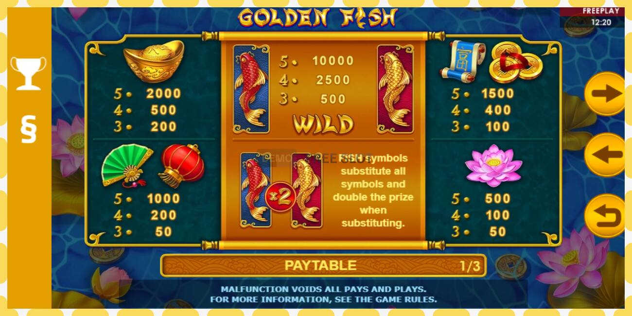 Demo slot Golden Fish gratis og uden registrering, billede - 1