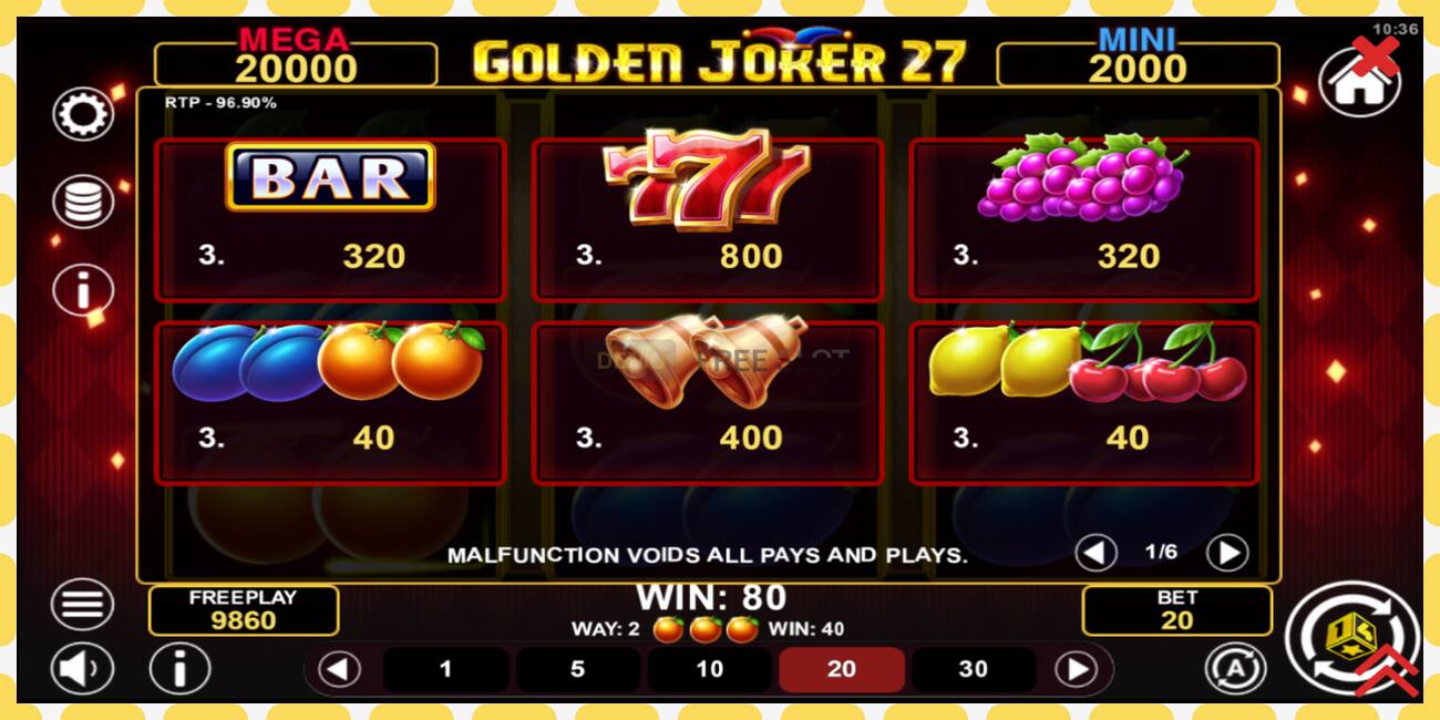 Demo slot Golden Joker 27 Hold & Win free and without registration, picture - 1