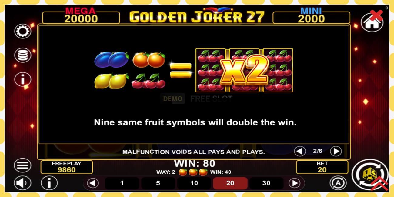 Demo slot Golden Joker 27 Hold & Win free and without registration, picture - 1