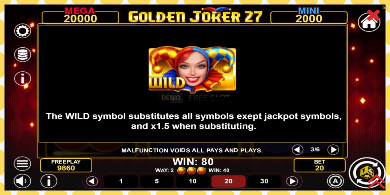 Demo slot Golden Joker 27 Hold & Win free and without registration, picture - 1