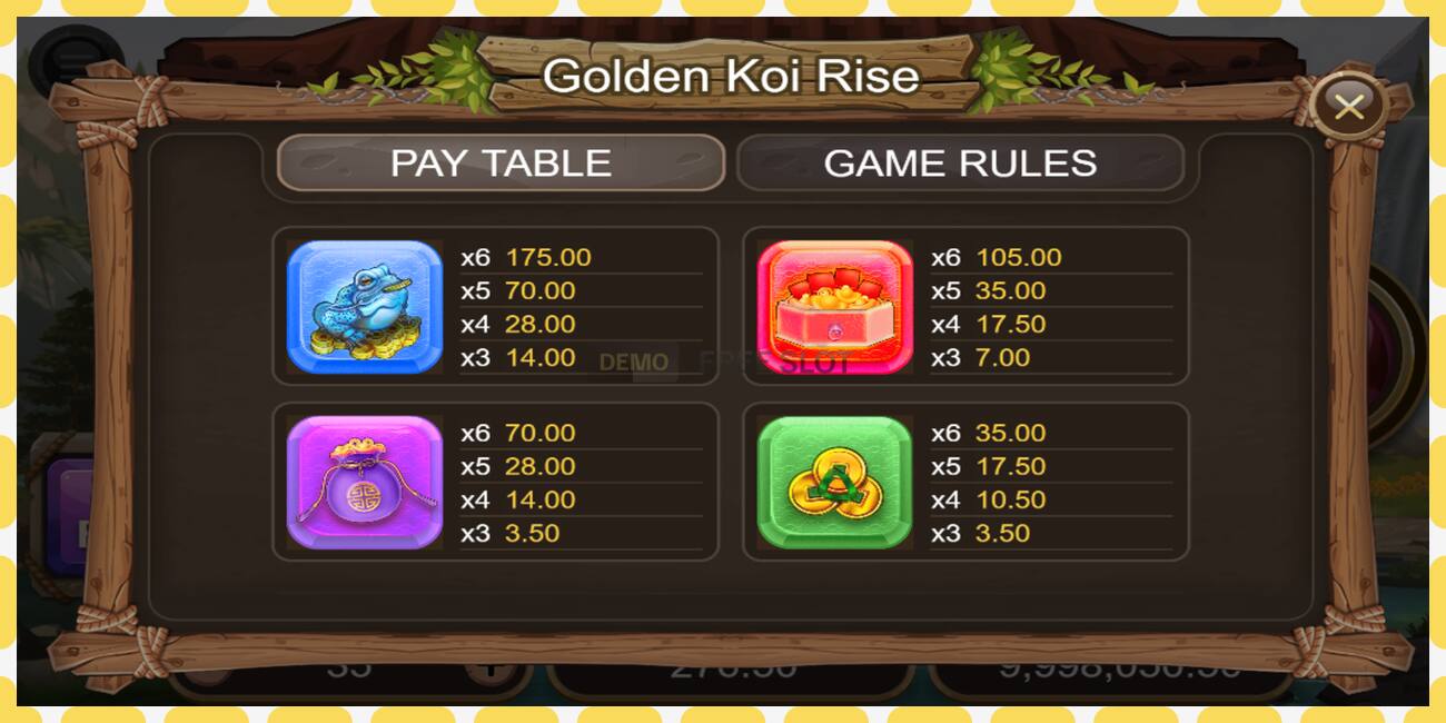 Demo lizdas Golden Koi Rise nemokamai ir be registracijos, paveikslėlį - 1