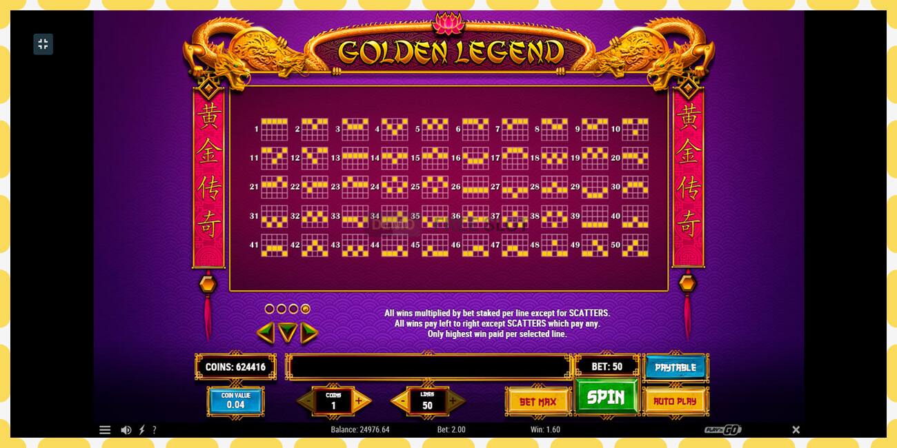 Demo slot Golden Legend free and without registration, picture - 1